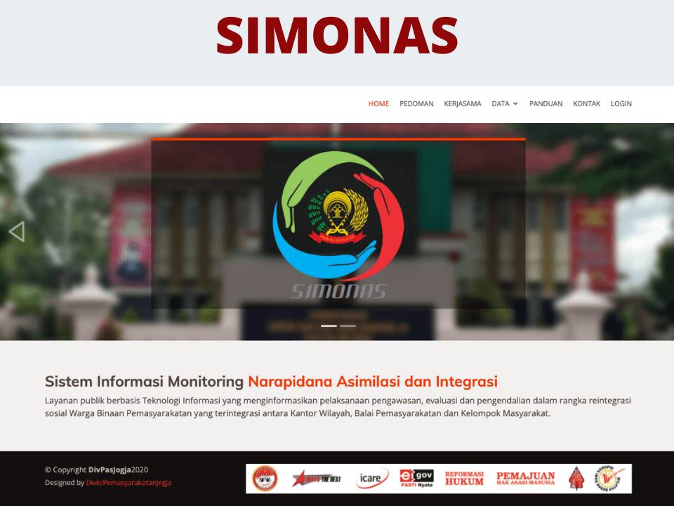 SIMONAS - Layanan publik berbasis Teknologi Informasi yang menginformasikan pelaksanaan pengawasan